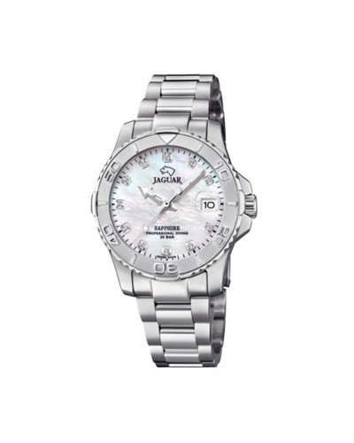 Jaguar J870/1 Montre Femme Acier Inoxydable Argent Cadran Blanc Élégant
