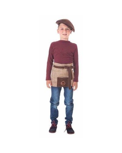 Esiliina Chef Henkilö, joka myy kastanjoita.