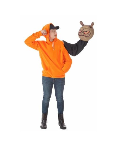 Halloween Kostüm Erwachsene Orange Alien - Größe L (2 Stk.) - Party Verkleidung
