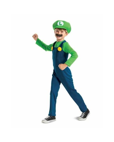 Costume Bambino Super Mario Luigi 2 Pezzi - Travestimento Cosplay
