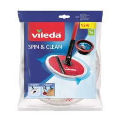 Reservemop voor Schrobben Vileda Spin & Clean Microvezel