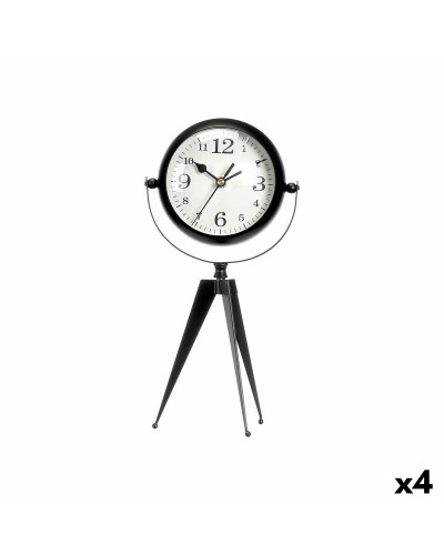 Asztali óra Tripod Svart Metall 14 x 30 x 11 cm (4 antal)