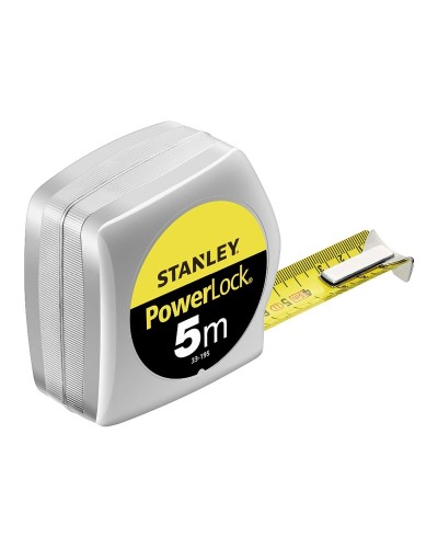 Stanley POWERLOCK Tape Measure | 5 m x 25 mm | ABS Case | Accurate Measurements
