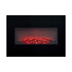 Elektrischer Wandkamin Classic Fire Memphis Schwarz 1800W, 66x13x46cm
