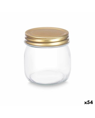 Vase Doré Transparent | Métal et Verre | 180 ml | Décoration Élégante
