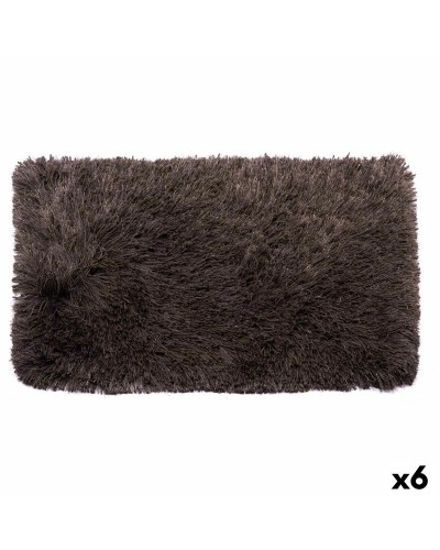 Teppich aus Baumwolle und Polyester Grau 50x80cm, 6er-Pack
