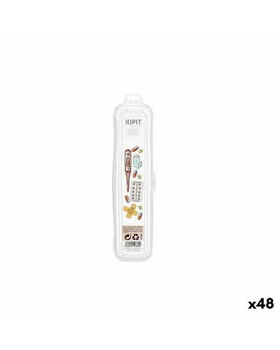 Kit Pronto Soccorso Viaggio Trasparente - Compatto 6.2x25x4.3cm - 48pz
