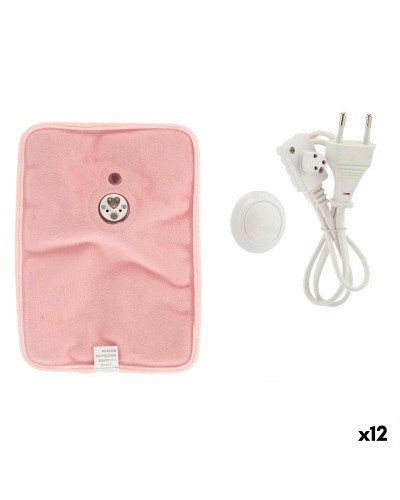 Bouillotte Électrique Rose Velours - Chauffe-mains 380W (12 unités)
