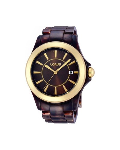 Lorus Men's Watch RH972EX9: Brown, Elegant Design
