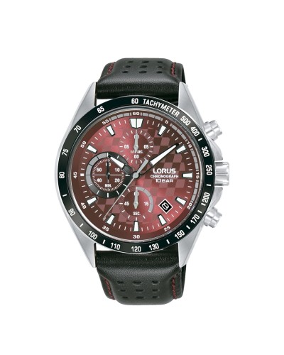 Lorus Orologio Uomo RM319JX9 Nero: Cronografo, Impermeabile
