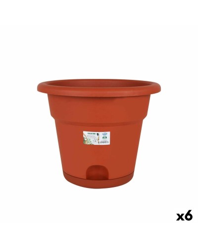 Bloempot met schaal Dem Greentime Bruin ø 35 x 28,5 cm (6 Stuks)