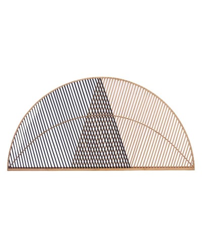 Testiera Letto Rattan Triangolare Nero Marrone 160 x 80,5 cm