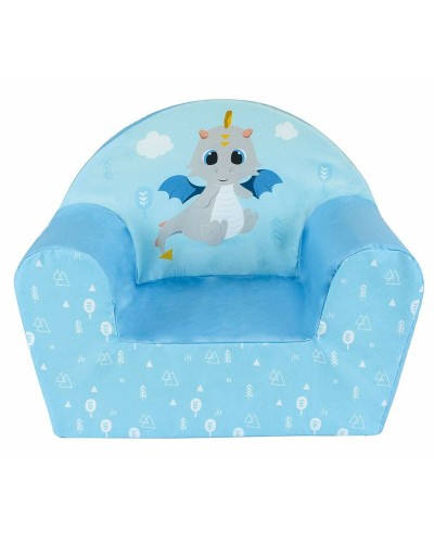 Fåtölj Fun House LEON LE DRAGON Blå Skum 42 x 52 x 33 cm
