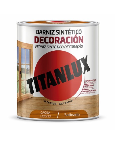 Syntetiskt lack Titanlux m11100434 Dekoration Satinfinish Mahogny 750 ml