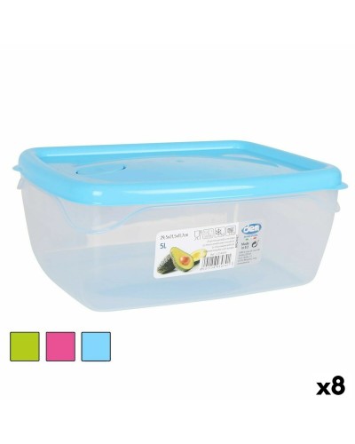 Suorakulmainen eväsrasia kannella Dem 5 L Suorakulmainen 29,5 x 21,5 x 11,7 cm (8 osaa)