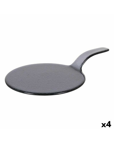 Plateau apéritif Viejo Valle | Verre noir | Ø23 x 37 cm | 4 pièces
