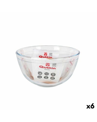 Quttin Glasschüsseln zum Mischen, 6er-Set, Durchmesser 21,2 cm, Höhe 11,2 cm
