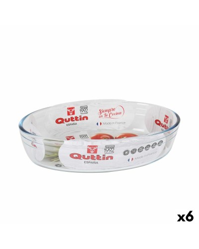 Quttin Oval Glass Baking Dish, 1.8 L, 26.2 x 17.8 x 6.1 cm
