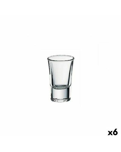 Verre Borgonovo Junior 350 ml - Lot de 6 verres en verre parfaits pour les boissons, diamètre 4,5 cm, hauteur 7 cm
