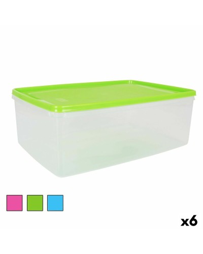 Portapranzo Rettangolare 8L 36x24,5x13cm con Coperchio - Confezione da 6