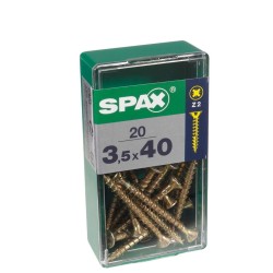 Schroefdoos SPAX Yellox Hout Platte kop 30 pcs (4,5 x 50 mm)