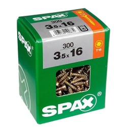 SPAX Yellox Tornillos para Madera | Cabeza Plana | 75 Unidades (5 x 50 mm) | Fijación Robusta para Trabajos en Madera
