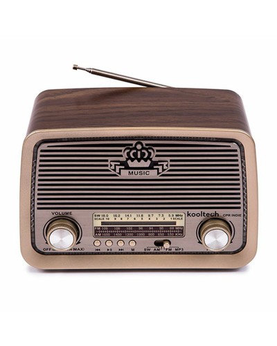Radio Kooltech Am/Fm/Sw Bluetooth Brown