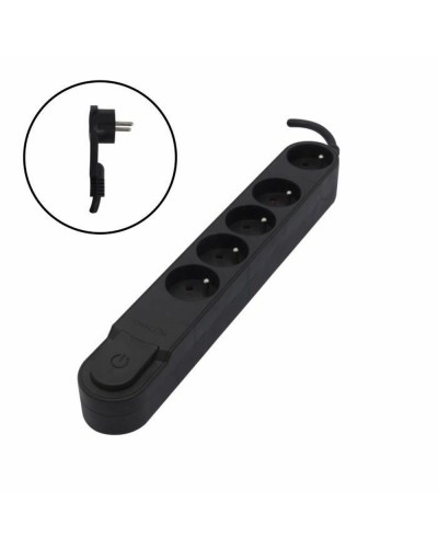 Chacon Power Strip 5 Outlets with Switch - 1.5m Cable - Home Safety
