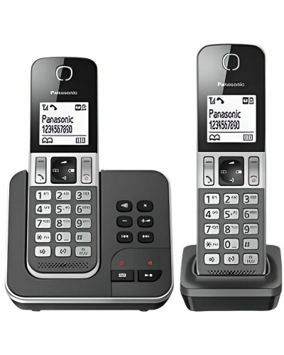 Panasonic KX-TGD322 Schnurlostelefon Duo, Anruferkennung, Weiß/Schwarz
