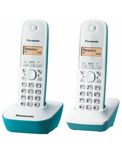 Panasonic KX-TG1612FRC: Cordless Phone, Amber Blue/White
