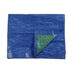 Bâche de Protection EDM Bleu - 6 x 10 Mètres - Imperméable et Résistante

