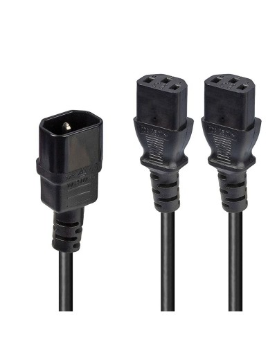 LINDY Cavo Alimentazione PC C14 a 2x C13 - 30039 - Per Desktop e Monitor
