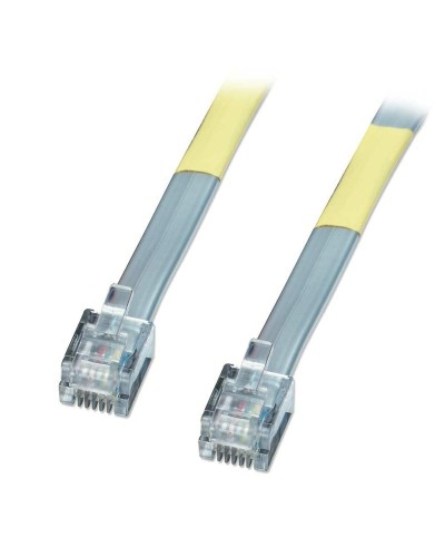 LINDY Cable Telefónico RJ12 - 6 polos - 1m - Para Teléfonos y Módems
