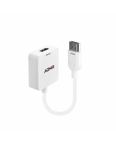 Lindy Adaptateur DisplayPort vers HDMI Blanc - 4K UHD - Connexion PC à TV
