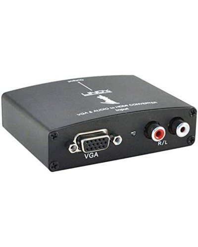 AV-adapter/omvandlare LINDY 38165 Svart