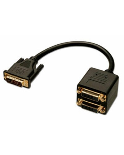 DVI-adapter LINDY 41215 18 cm Zwart