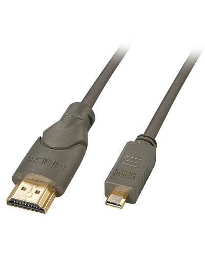 LINDY Cavo HDMI - Micro HDMI 2m Nero - Trasferimento Video Audio Alta Qualità
