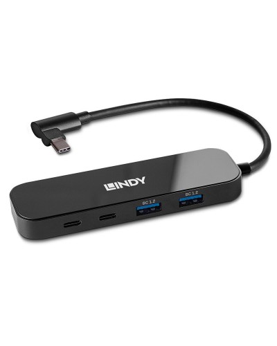 LINDY Hub USB 3.0 de 4 Puertos - Multicolor - Transferencia de Datos Rápida
