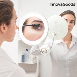 Mizoom InnovaGoods LED Magnifying Mirror with Flexible Arm and Suction Cup
