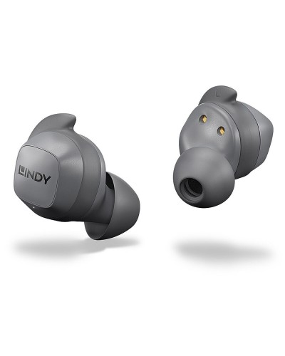 LINDY Écouteurs sans fil Gris - Bluetooth 5.0, Microphone intégré - Sport et Travail
