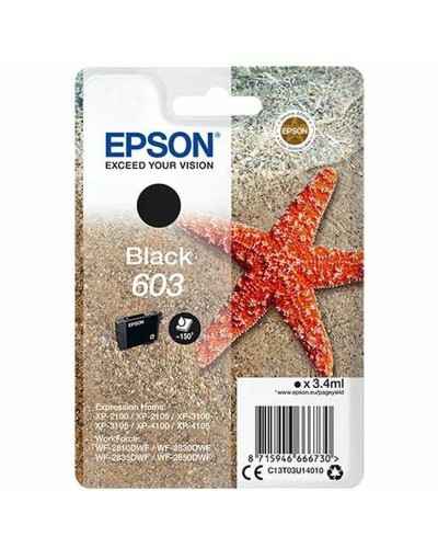 Original Epson C13T03U14020 Tintenpatrone Schwarz für Epson Drucker
