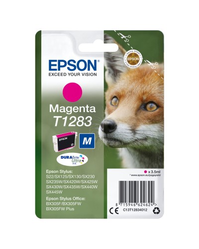 Cartucho Original Epson C13T12834022 Tinta Magenta Roja Original para Impresoras
