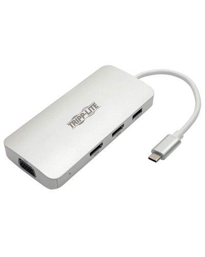 Eaton U442-DOCK12-S: Concentrador USB-C de 12 Puertos, Estación de Acoplamiento Plata
