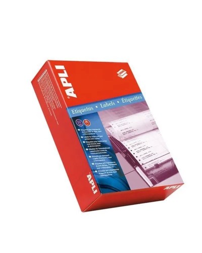 Étiquettes pour Imprimante Apli 101,6 x 23,3 mm, 500 Feuilles Blanches, Usage Universel.
