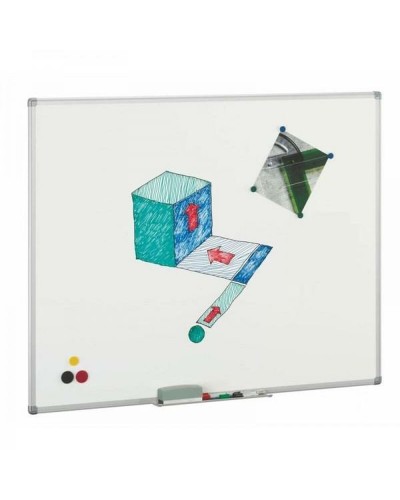 Lavagna Bianca Faibo 122x200 Magnetica - Ideale per Ufficio e Scuola
