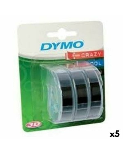 Laminoitu teippi tarrakoneelle Dymo 84773 9 mm x 3 m Musta Valkoinen (5 osaa)