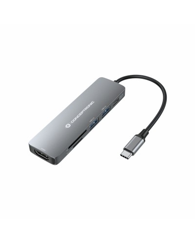 Conceptronic USB 3.0 Hub 4 Ports - Fast Data Transfer - Grey
