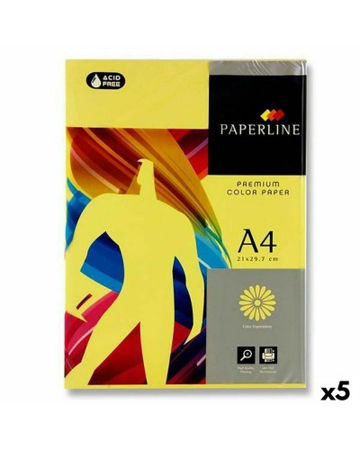 Skrivarpapper Fabrisa Paperline Premium A4 80 g/m² 500 Blad Gul (5 antal)