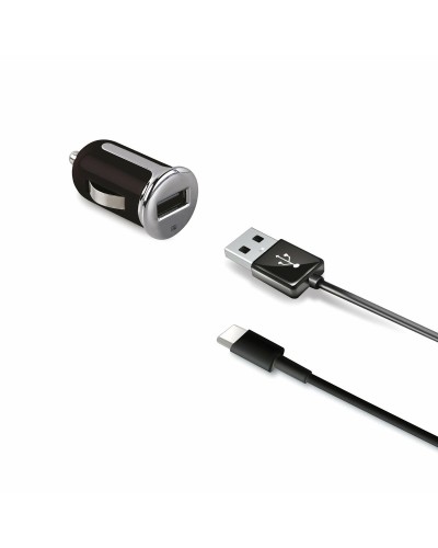 Celly Chargeur Allume-Cigare Voiture Noir 12W - Charge Rapide Smartphone et Tablette
