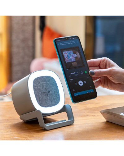 Souwis InnovaGoods: Bluetooth Speaker with Wireless Charger and LED Light
